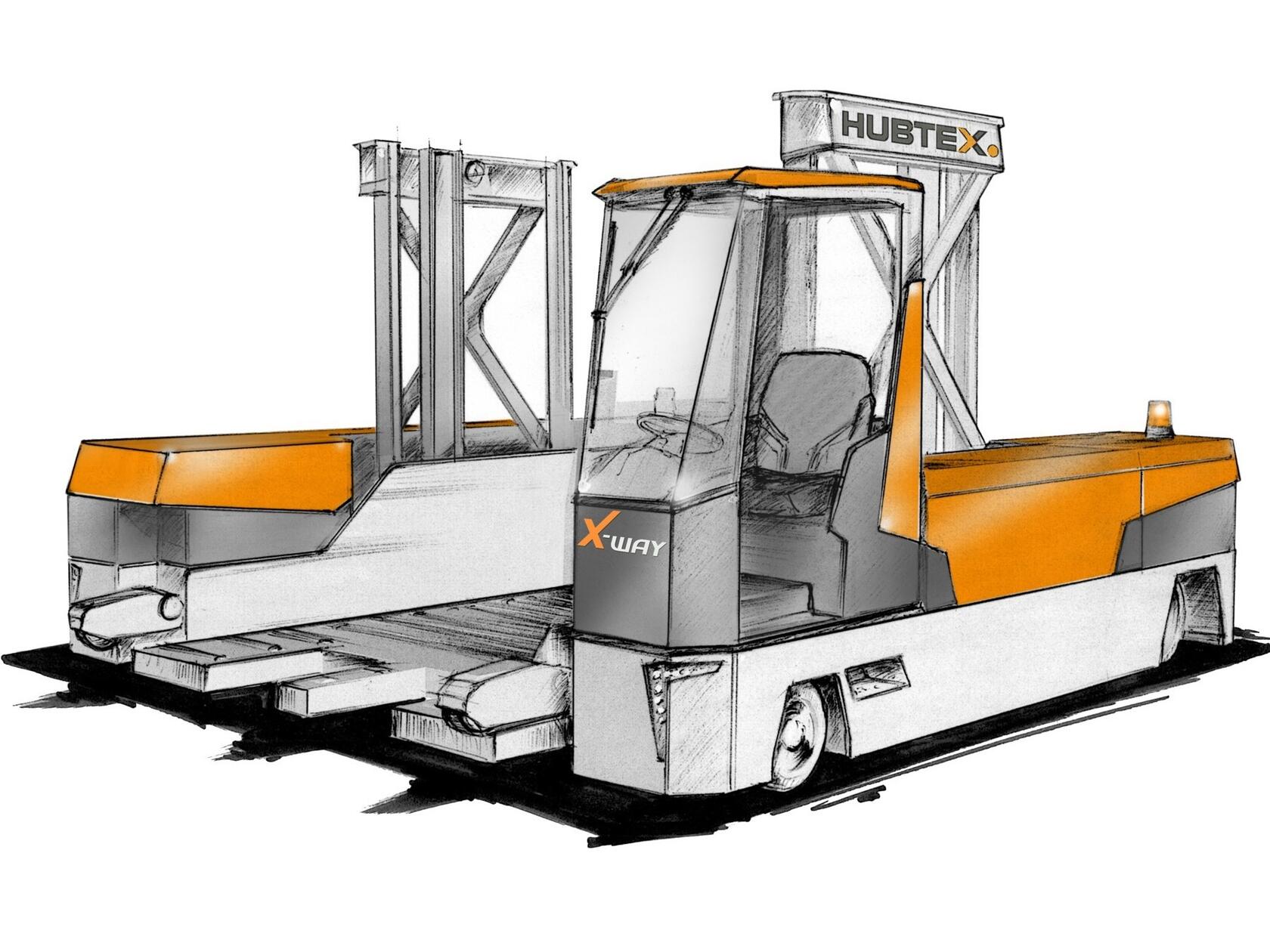Zeichnung des X-Way Movers von HUBTEX | DIMOS